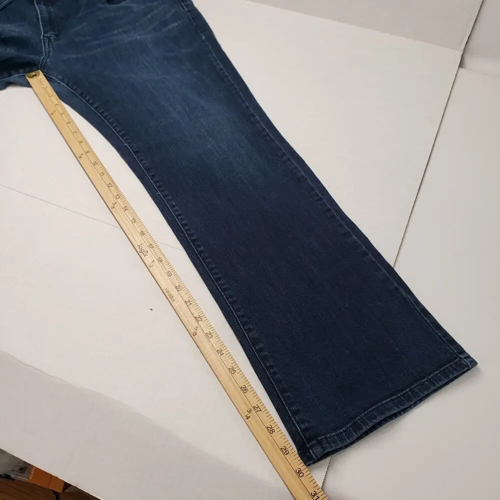 Kenneth Cole Reaction Jeans Mens 38x32 Blue Dark Wash Denim Boot Cut Casual